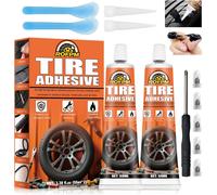 2Pcs Mastice per Riparazione Pneumatici, Sigillante Nero per Pneumatici, Kit Rip