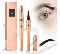 2PCS Matita Sopracciglia, 2025 Nuovo Makeup Matita Sopracciglia waterproof, Contorno E Riempimento Naturale Delle, Penna Durata Lunga, Siccità Rapida (Q706-4# Nero)