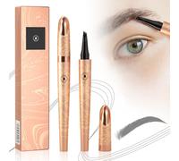 2PCS Matita Sopracciglia, 2025 Nuovo Makeup Matita Sopracciglia waterproof, Contorno E Riempimento Naturale Delle, Penna Durata Lunga, Siccità Rapida (Q706-3# Grigio)