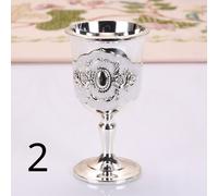 2pcs Metallo Altare Calice Vino Coppa Occhiali Wicca Chiesa Battesimo Oro