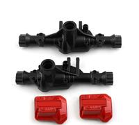 2Pcs Metallo Anteriore e Posteriore Asse Custodia Con Differenziale Cover 300G