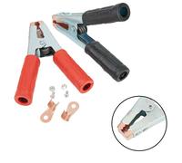 2pcs Metallo Auto Batteria Clip Coccodrillo a Prova Morsetto 600A Rosso e Nero