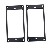 2pcs Metallo Piatto Humbucker Cover Chitarra Pickup Frame Anello di Montaggio(Nero)