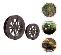2Pcs Micro Ruota Idraulica Sostituzione Fontana Layout Ruota Idraulica