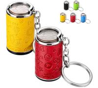2PCS Mini Coin Storage Keychain, 2-in-1 Portable Coin Holder,Loose Change Container with Secure Snap Closure,Portable Pocket Coins Holder with Fidget Stress Relief,for Daily Carry Satisfying (D)