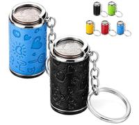 2PCS Mini Coin Storage Keychain, 2-in-1 Portable Coin Holder,Loose Change Container with Secure Snap Closure,Portable Pocket Coins Holder with Fidget Stress Relief,for Daily Carry Satisfying (I)