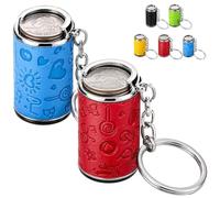 2PCS Mini Coin Storage Keychain, 2-in-1 Portable Coin Holder,Loose Change Container with Secure Snap Closure,Portable Pocket Coins Holder with Fidget Stress Relief,for Daily Carry Satisfying (E)