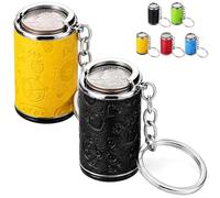 2PCS Mini Coin Storage Keychain, 2-in-1 Portable Coin Holder,Loose Change Container with Secure Snap Closure,Portable Pocket Coins Holder with Fidget Stress Relief,for Daily Carry Satisfying (G)