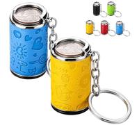 2PCS Mini Coin Storage Keychain, 2-in-1 Portable Coin Holder,Loose Change Container with Secure Snap Closure,Portable Pocket Coins Holder with Fidget Stress Relief,for Daily Carry Satisfying (J)