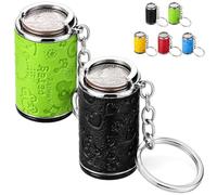 2PCS Mini Coin Storage Keychain, 2-in-1 Portable Coin Holder,Loose Change Container with Secure Snap Closure,Portable Pocket Coins Holder with Fidget Stress Relief,for Daily Carry Satisfying (H)
