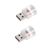 2pcs Mini In-line Small Nightlight Led Car Usb Atmosphere Light red