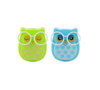 2pcs Mini Owl Led Night Light Auto Sensor Light Control Lamp Child Kids Baby Lighting Room Lamp Animal Socket Blue And Green (us Plug) NEW