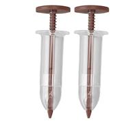 2pcs Mini Sowing Seed Dispenser Small Handheld Seeder Gardening Tool for Plant Seeds Spreader Garden Planter (Brown)