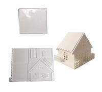 2pcs Miniatura Casa d'Inverno Scene Stampi Portatili In Silicone Per La Fabbricazione Di Istruzioni Per Neve Decorative Decorazioni Invernali