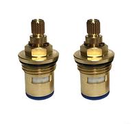 2Pcs Miscelatore Rubinetto Valvola Sostituzione Cartuccia 1/4 '' Girare 1/2 "Rubinetto Gland Valvole in Ceramica per Cucina Bagno Rubinetto Rubinetto