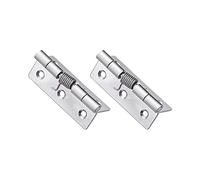 2PCS Molla auto-apribile, cerniere per porte a molla in acciaio inossidabile, cerniere ad apertura automatica per uso interno in progetti edilizi residenziali e commerciali (75× 49 × 2 mm)