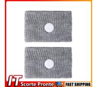 2pcs Morning Sickness Wrist Bands Anti Motion Sickness Wristband (Grey)