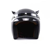 2pcs Moto Casco Diavolo Corna Casco Orecchie Piccolo Stick su Diavolo Corna Full Face Off Road Casco Decorazione Accessori Moto (Nero)