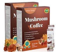 2Pcs Mushroom Coffee,Mushroom Ground Coffee,con Reishi,Cordyceps,Hericium,Shiitake e Chaga,Caffè Istantaneo,Polvere di Caffè ai Funghi Bio,200g