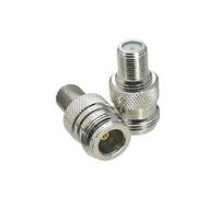 2Pcs N Jack femmina a F TV Jack femmina Connettore adattatore RF Ottone coassiale 50ohm