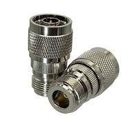 2Pcs N Spina Maschio A N Femmina Martinetti Adattatore Coassiale RF Connettore Coassiale In Ottone 50ohm