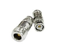 2PCS N Tipo Maschio Femmina A Connettore BNC Spina Martinetti RF Adattatore Coassiale Convertitore Dritto(Type2)