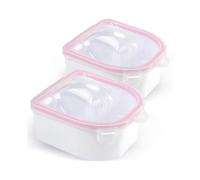 2Pcs Nail Soaking Bowl, Double Layer Manicure Bowls, Upgrade Thicken Acetone Soaking Bowls, Soak Off Gel Polish Remover Bowl for Acrylic Nails