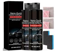 2Pcs Nano-Quick Ceramic Coating Pro For Automobiles,Nano Quick Coat Restore,Featuring Advanced Ceramic Technology,For Dust-Proof Glass Effect And Lasting Luster.