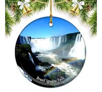 2Pcs Natale Decorazione Brazil Iguazu Falls Ornamenti