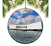 2Pcs Natale Ornamenti Hawaii Honolulu Pearl Harbor Decorazione