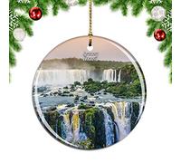 2Pcs Natale Ornamento Brazil Iguazu Falls Decorazione