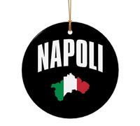 2Pcs Natale Ornamento Naples Italy Italian Flag Pendente