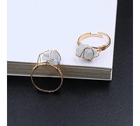 2Pcs Naturale Celestite Anello Irregolare Grezzo Di Cristallo Twining Anello Regolabile Da Donna Anelli Di Pietra Aperti Reiki Balance Caviglia Anelli Di Barretta Per Le Donne Della Ragazza Degli Uo