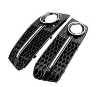 2Pcs Nero Lucido Copertura Luce Di Nebbia Griglia Griglia Per A4 B8 2009 2010 2011 2012 Auto Paraurti Anteriore Griglie Radiatore Sportive Griglia Radiatore
