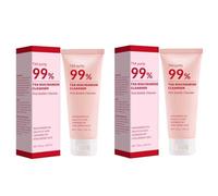 2PCS Niacinamide Exfoliate Facial Cleanser Soften Remove Excess Oil Grease Brighten Skin Tone Antioxidant Face Cleansing Gel