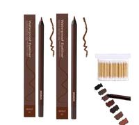 2Pcs Occasionals Eyeliner,24 Hr Waterproof Eyeliner Duo Sharpenable Eye Pencil,2 In 1 Eye Liner And Eyebrow Pencils,No Smudging, Fading, Smooth And Easy To Color (Bronze*2, size)