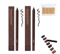 2Pcs Occasionals Eyeliner,24 Hr Waterproof Eyeliner Duo Sharpenable Eye Pencil,2 In 1 Eye Liner And Eyebrow Pencils,No Smudging, Fading, Smooth And Easy To Color (Plum*2, size)