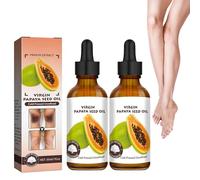 2PCS Olio di Semi di Papaya, Correttore di Macchie Scure, Papaya Oil for Lightening Dark Skin, Face and Body Moisturizer Nourishing, Schiarisce Gomiti e Ginocchia Idratanti