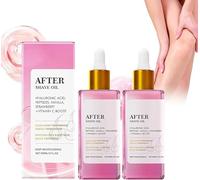 2PCS Olio Vegano After Shave con Acido Ialuronico, Peptidi e Vitamina F - 40 ml - Trattamenti Post Rasatura Idratante e Lenitivo, Olio con Acido Ialuronico per Prevenire Pelis Incarniti