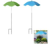 2PCS Ombrello Parasole per Piante,Ombrello Da Esterno Antipioggia,Protezione Solare per Piante, Piante in Vaso e Aiuole,Decorazione Da Giardino All'Aperto (Verde+Blu)