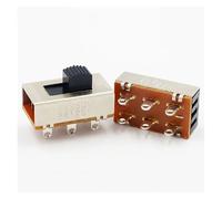 2pcs On-Off 3 Position 2P3T PCB Panel Slide Switch 6 Pin High current 3A 250V Car refrigerator Power Toggle Switch
