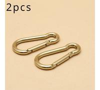 2PCS Ottone Moschettone Clip Scatto Gancio Esterno Arrampicata Cinghia Oro 6cm