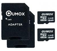 2pcs Pack QUMOX 16GB MICRO SD MEMORY CARD CLASS 10 16 GB HighSpeed