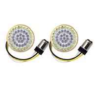 2Pcs Pallottola Stile 1157 Bianco/Ambra LED Giro Signal Inserti Per Harley