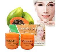 2Pcs Papaya Day Cream and Night Cream Long-lasting Moisturizing Fade Freckles Fade Pigment Face Whitening Essence