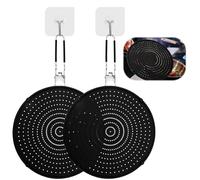 2PCS Paraspruzzi in Silicone,32CM Silicone Paraschizzi Cucina Coperchio, Universale per Cucina, Protezione Schizzi, Accessorio Casalingo, Pannelli Paraschizzi, Idee Regalo Cucina