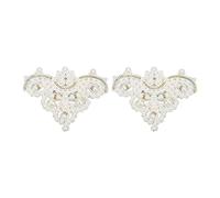 2pcs Pearl Shoe Flower Faux Pearl Bottoni Ramiage Bianco Elegante Spilla per Scarpe Shining Aspetto, Belle orteil perlé, resina, sentito, Nessuna pietra preziosa