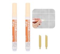 2pcs Pennarello per Fughe Piastrelle, Penne Riparazione con Punta di Ricambio, Pittura Pennarelli Riparare, Stuccare Sigillante Penna, essere utilizzato per Ripristina Giunti Bagno Cucina