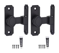 2Pcs per 90° Flip Barn Door Lock, Alluminio