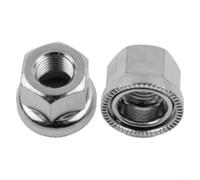 2PCS per m10 Bike Hub Nuts 3/8 Inch Steel Fixed Gear 2PCS per(2PCS M9) | per m10 thread, 3/8 inch size, fits fixed gear hubs, steel construction, easy install